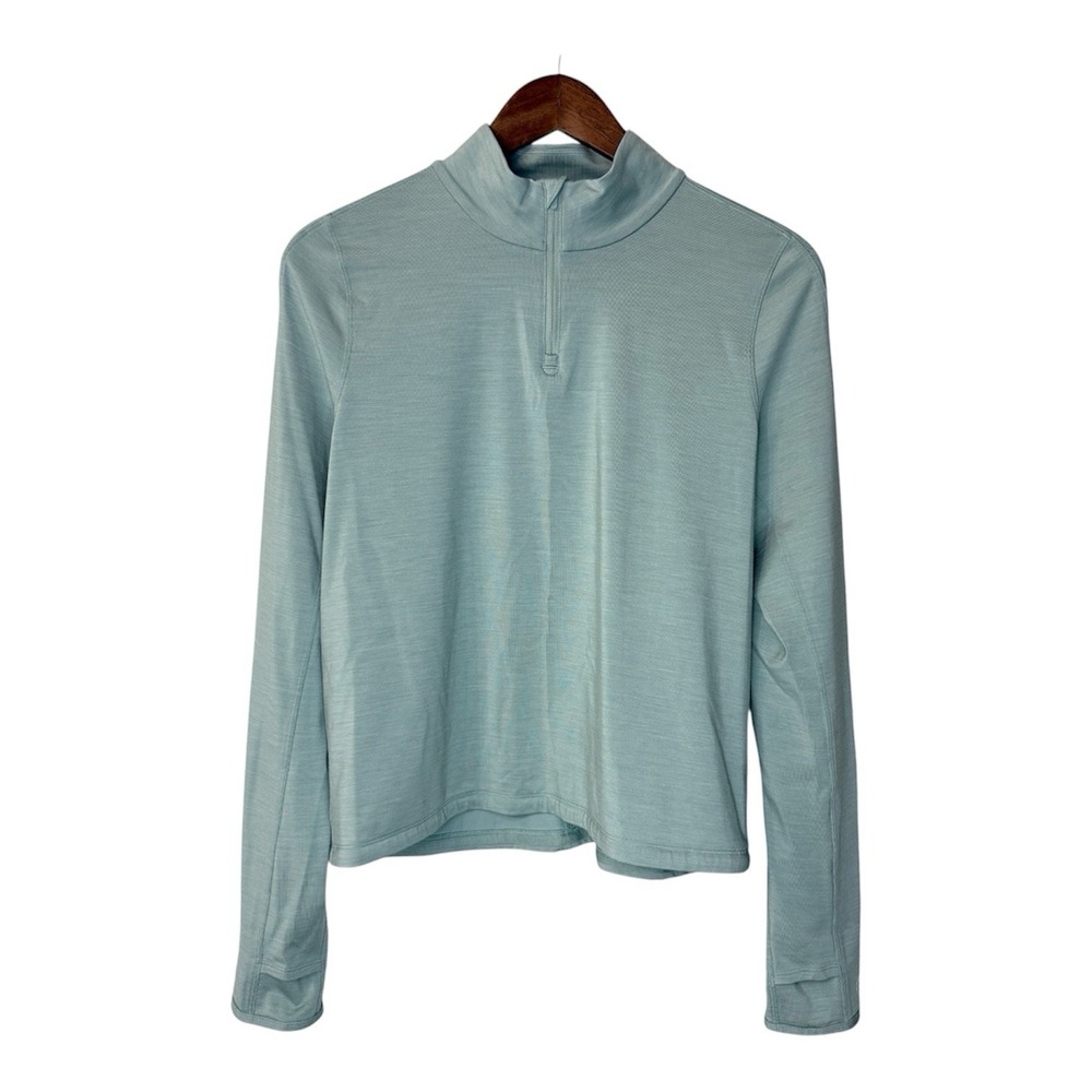 Allbirds Natural Run Mid Layer 1/4 zip pullover womens medium active merino wool